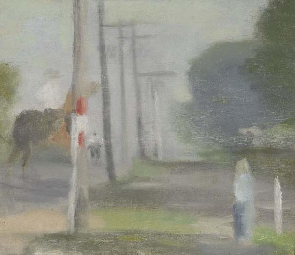 Clarice Beckett Morning Ride, oil painting image
